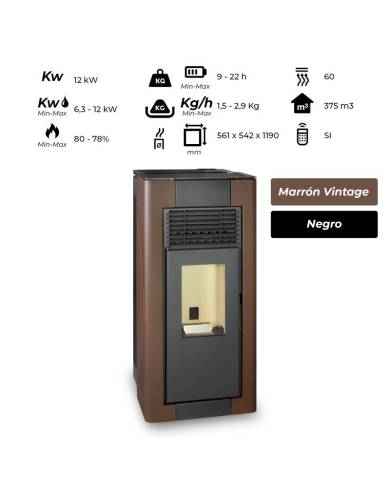 comprar Estufa pellets LYRA 12 Kw Canalizable. Ferlux de FERLUX - Estufas de pellets