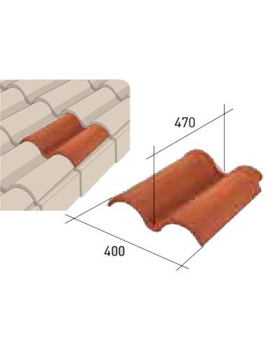 comprar Teja Doble Mixta Pequeña Roja. Q34 Escandella de ESCANDELLA - Tejas