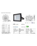 30W Led Sensor Floodlight Black Body Smd 6000K Blanca (Foco-Proyector) V- 30W Led Sensor Floodlight Black Body Smd 6000K Blanca (Foco-Proyector) V-