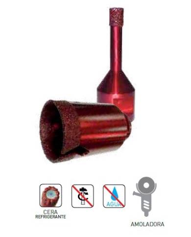 comprar Corona diamante porcelánico cera roja (Amoladora) M14 8mm. Disnel de MUSSOL - Coronas