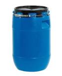 Bidón 220 litros con fleje. Color Azul