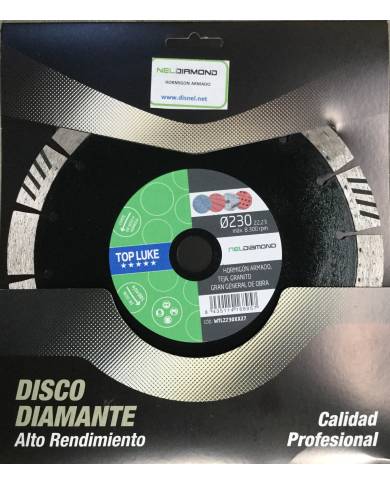 comprar Disco diamante cantero Top Luke H16 Ø230mm Eje: 22.23mm. WTL230XX27 Disnel de DISNEL - Discos corte y desbaste comprar Disco diamante cantero Top Luke H16 Ø230mm Eje: 22.23mm. WTL230XX27 Disnel de DISNEL - Discos corte y desbaste