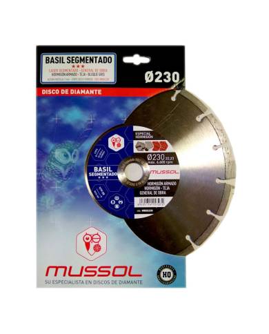 comprar Disco diamante General Obra Basil segmentado H7 Ø125mm Eje: 22.2mm. WBSE125 Mussol de MUSSOL - Discos corte y desbaste comprar Disco diamante General Obra Basil segmentado H7 Ø125mm Eje: 22.2mm. WBSE125 Mussol de MUSSOL - Discos corte y desbaste