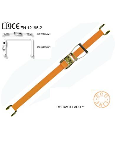 comprar Eslinga Con Carraca + Gancho(2) Abierto 10.5m x 5cm 5Tn (ENG-180) Patacho de PATACHO - Sistemas De Amarre