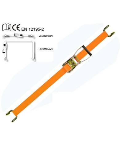 comprar Eslinga Con Carraca + Gancho(2) Abierto 2. 6.5m x 5cm 5Tn (ENG-176) Patacho de PATACHO - Sistemas De Amarre