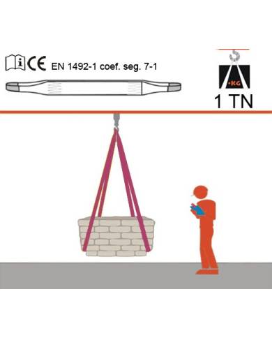 comprar Eslinga Poliester Plana Con Gaza. 1Tn. 8m Lila (ESB1-328) Patacho de PATACHO - Sistemas De Amarre