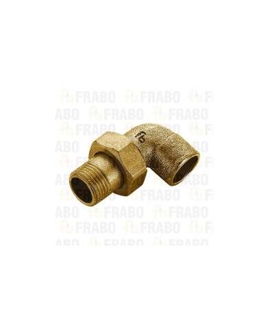 comprar Codo Racor Laton Para Cobre Rosca M Junta Conica 3/4X18 de FRABO - Tubos de cobre y accesorios