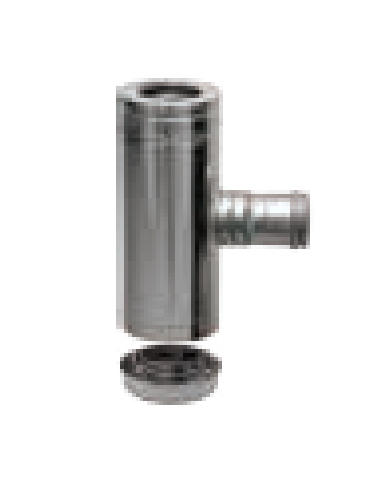 comprar T Inox 316 Ø80-93º Doble pared + Entorque + Colector + Abrazadera. Para estufas de pellets. Dinak de DINAK - Tubos humos doble pared comprar T Inox 316 Ø80-93º Doble pared + Entorque + Colector + Abrazadera. Para estufas de pellets. Dinak de DINAK - Tubos humos doble pared