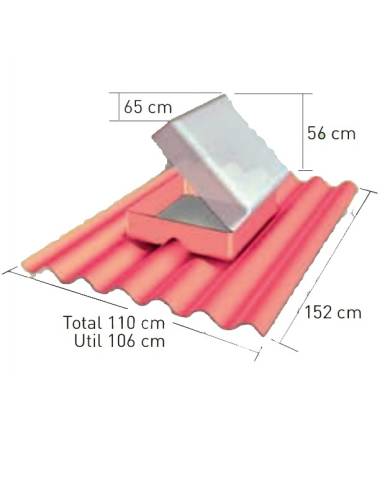 comprar Placa para claraboya 152x110cm Natural. 115417 Euronit de Euronit - Cubiertas tejados