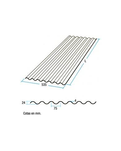 comprar Placa Minionda blanco 152x53.5cm. Euronit de Euronit - Inicio