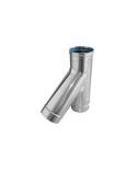 T Inox 316 Ø200-135º simple pared con junta . Dinak