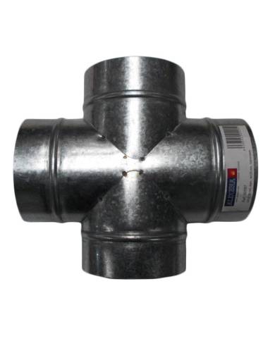 comprar Cruz 90º 4 Bocas Iguales 125Mm Galvanizado Alixena de ALIXENA - Canalización aire caliente