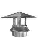 Sombrerete antilluvia Inox-316L-304 doble pared Ø100mm. Pellets Dinak
