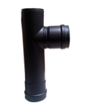 Tubo en T Ø80-90º M-H Entorque M con junta. Deko pellets Classic Dinak