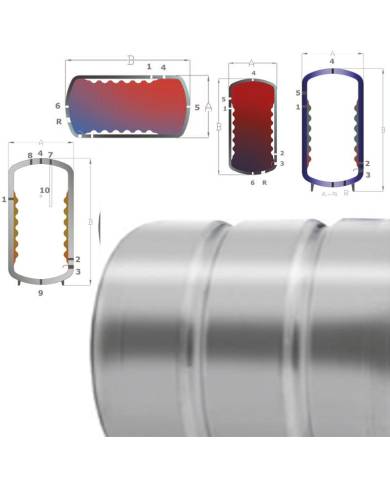 comprar Interacumulador ACS 150 litros - Acero inoxidable (Inox 316), con cámara y sin patas. Cousinox de COUSINOX - Acumuladores ACS comprar Interacumulador ACS 150 litros - Acero inoxidable (Inox 316), con cámara y sin patas. Cousinox de COUSINOX - Acumuladores ACS