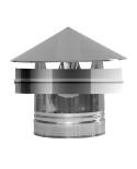 Sombrerete antilluvia Inox-316L-304 doble pared Ø100mm. Pellets Dinak