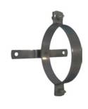 Abrazadera fijación pared simple pared Ø110 Pintado Negro