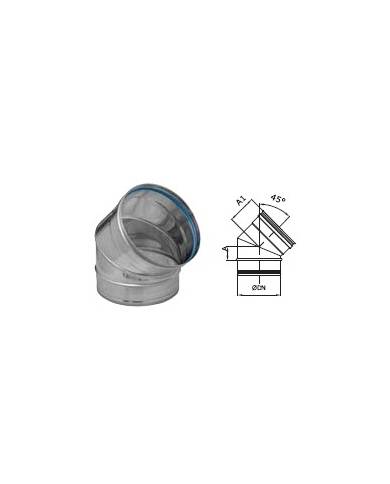 comprar Codo Inox-304 Ø200-45º Simple pared. Dinak de DINAK - Tubos humos simple pared