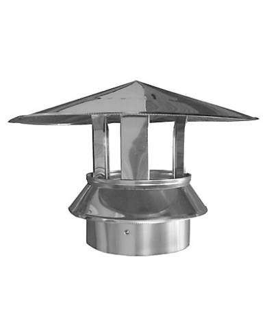 comprar Sombrerete doble pared Inox 304 Ø150mm con abrazadera. Dinak de DINAK - Tubos humos doble pared