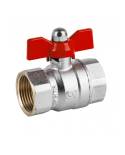 Válvula esfera palomilla rojo H-H 1/2" PN 25 Paso total. 3037 04 Genebre
