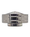Sombrerete Inox-316 simple pared con junta Ø100mm. Pellets Dinak