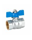 Válvula esfera palomilla azul H-H 3/4" PN 25 Paso total. 3035 05 Genebre
