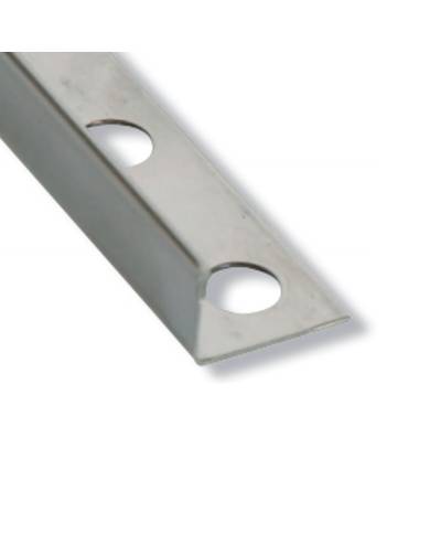 comprar Listelo canto recto de acero inoxidable pulido 12 mm 2.6 m de Alumacer de ALUMACER - Perfiles De Aluminio E Inox