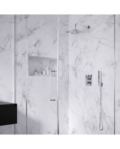 comprar Kit ducha empotrada Blautherm. Termostática - 2 vías - rociador cuadrado. 948712RPK225 Ramon Soler de RAMON-SOLER - Griferia