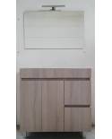 Mueble baño Londres 80cm Blanco G2. Incluye: Lavabo + Espejo + Aplique. Accua