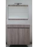 Mueble baño Ancora 80cm Britania P2. Incluye: Lavabo + Espejo + Aplique. Accua