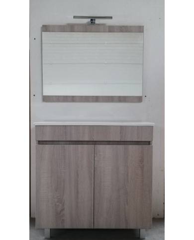 comprar Mueble baño Ancora 80cm Caledonia P2. Incluye: Lavabo + Espejo + Aplique. Accua de ACCUA-BANO - Muebles de baño