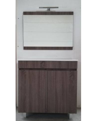 comprar Mueble baño Ancora 80cm Britania P2. Incluye: Lavabo + Espejo + Aplique. Accua de ACCUA-BANO - Muebles de baño