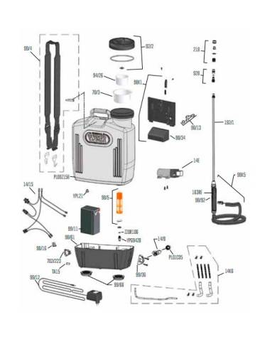 comprar Bomba eléctrica a membrana para 140Mbr para sulfatadora Electtroeasy. Volpi de VOLPI - Oulet