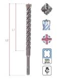 Broca SDS-Plus 4 Puntas Premium 10x210mm Hormigon-Piedra Mussol Broca SDS-Plus 4 Puntas Premium 10x210mm Hormigon-Piedra Mussol
