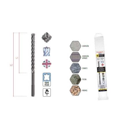 comprar Broca SDS-Max 4 Puntas 26x520 Hormigon-Piedra Mussol de MUSSOL - Brocas Y Coronas