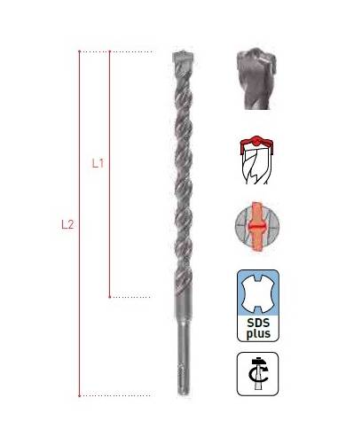 comprar Broca SDS-Plus 4x110mm Hormigon-Piedra Mussol de MUSSOL - Brocas Y Coronas