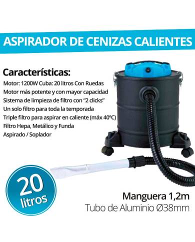 comprar Aspirador para cenizas calientes. 1200w - 20 litros de No-definida - Acesorios chimeneas comprar Aspirador para cenizas calientes. 1200w - 20 litros de No-definida - Acesorios chimeneas