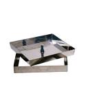 Tapa rellenable de acero inoxidable (Inox. 8/10) 33x33 cm. Odem