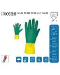 Guantes de latex bicolor