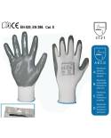 Par de Guantes de nylon y PVC con velcro para jardinería. H5140V Juba (Venta en packs de 12 pares)