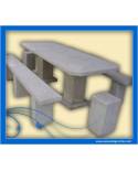Mesa, bancos y taburetes de hormigón Mesa, bancos y taburetes de hormigón
