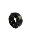 1m Tubo corrugado Forrado PVC negro Ø50 (Electricidad). Rollo 25m