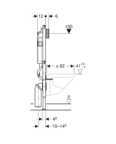 comprar Bastidor / Cisterna empotrada Geberit Duofix Sigma 12cm. Altura 114cm R.374.005 Geberit de GEBERIT - Complementos de baño