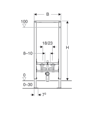 comprar Bastidor Geberit Duofix para bidé. Altura 112cm. R.111.512.00.1 Geberit de GEBERIT - Complementos de baño