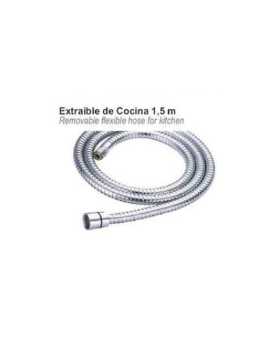comprar Flexo cocina de acero inoxidable con doble Grapado 1.5-2.2m x M3/8. de JLH - Complementos de baño