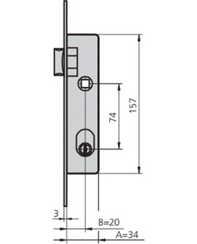 comprar Cerradura Embutir inox solo picaporte. 1964T/6 CVL de CVL - Cerraduras embutir comprar Cerradura Embutir inox solo picaporte. 1964T/6 CVL de CVL - Cerraduras embutir