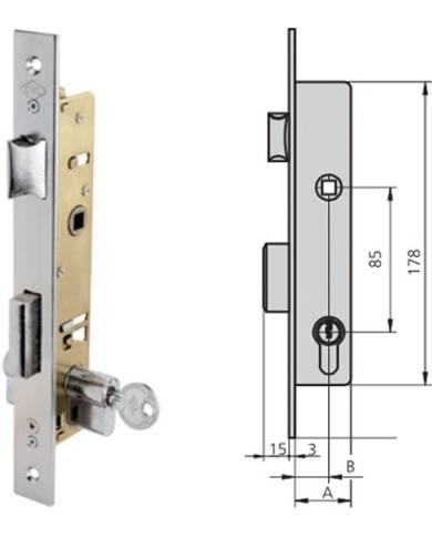 comprar Cerradura embutir inox con picaporte y palanca. 1984/30/6 CVL de CVL - Cerraduras embutir comprar Cerradura embutir inox con picaporte y palanca. 1984/30/6 CVL de CVL - Cerraduras embutir