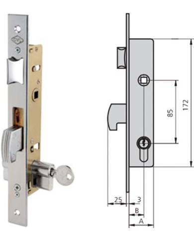 comprar Cerradura embutir inox con picaporte y palanca. 1990-32/6 CVL de CVL - Cerraduras embutir comprar Cerradura embutir inox con picaporte y palanca. 1990-32/6 CVL de CVL - Cerraduras embutir