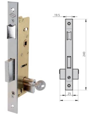 comprar Cerradura embutir inox con picaporte y palanca. 1995-32/6 CVL de CVL - Cerraduras embutir comprar Cerradura embutir inox con picaporte y palanca. 1995-32/6 CVL de CVL - Cerraduras embutir