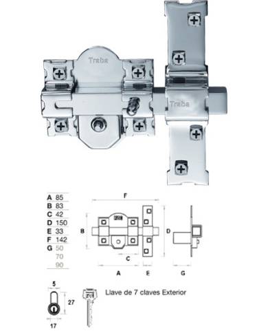 comprar Cerrojo Traba 301-R 50mm Niquel. 24012 FAC de FAC - Cerraduras sobreponer comprar Cerrojo Traba 301-R 50mm Niquel. 24012 FAC de FAC - Cerraduras sobreponer